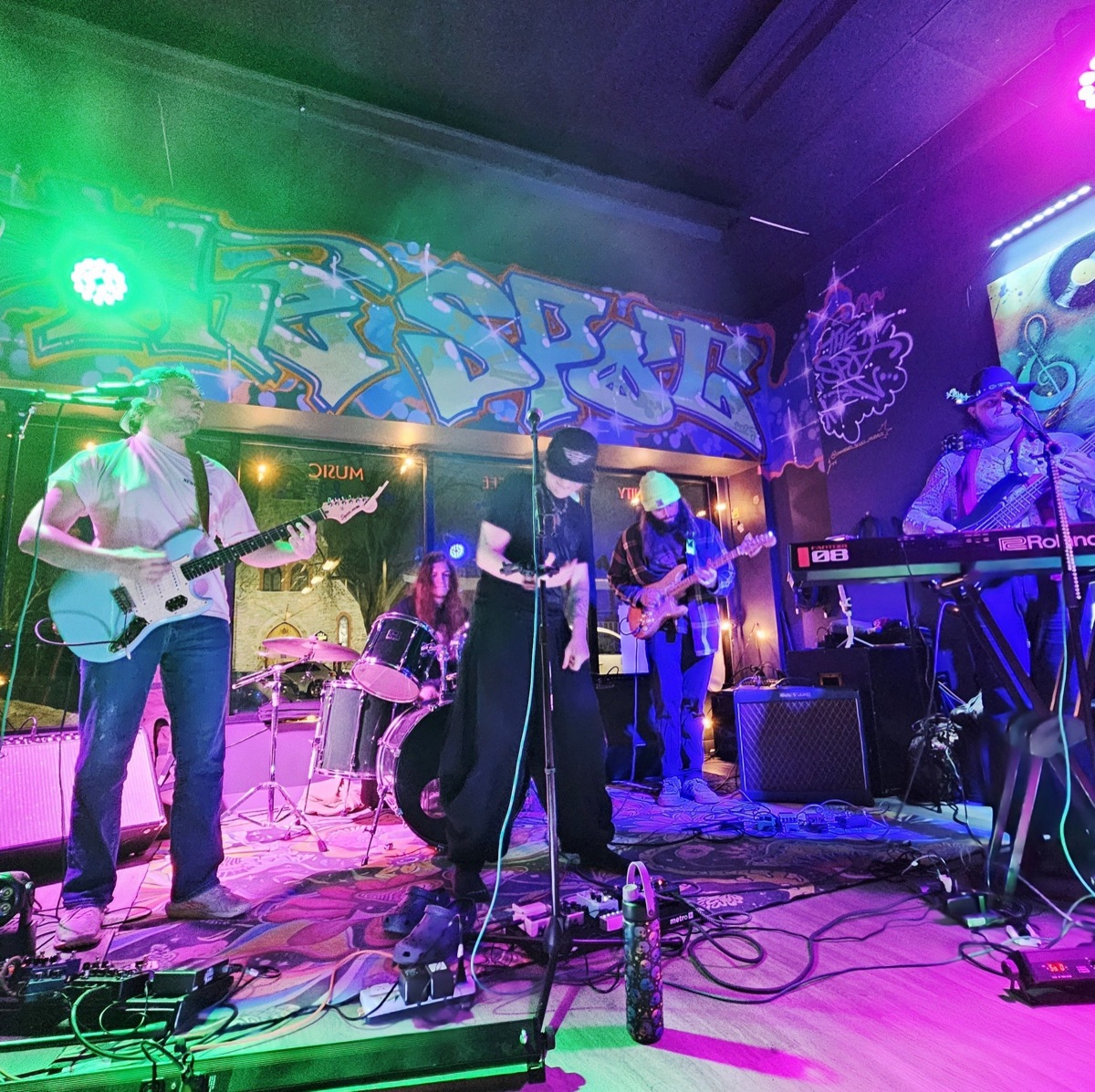 Live band performing on stage at The Spot Nashua